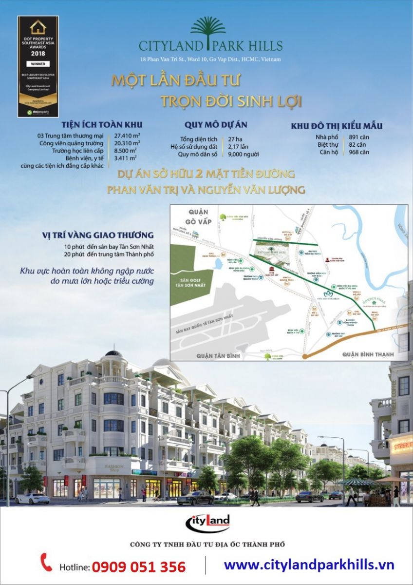 Mở bán Khu B dự án Cityland Park Hills Gò Vấp Ngay Lotte Mart 
